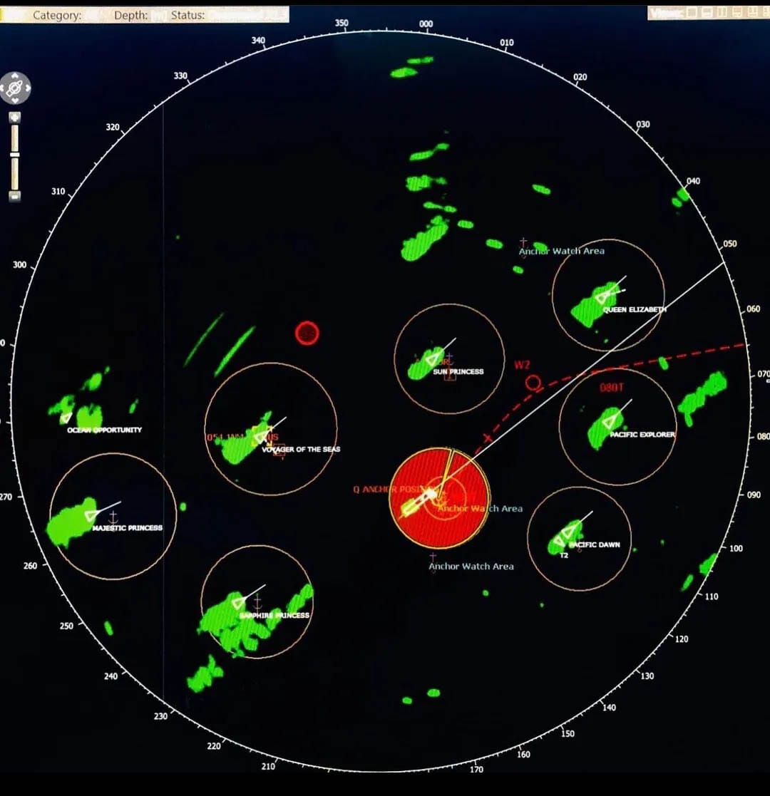 Anchor Watch set on the ships ARPA in Manila Bay Area.