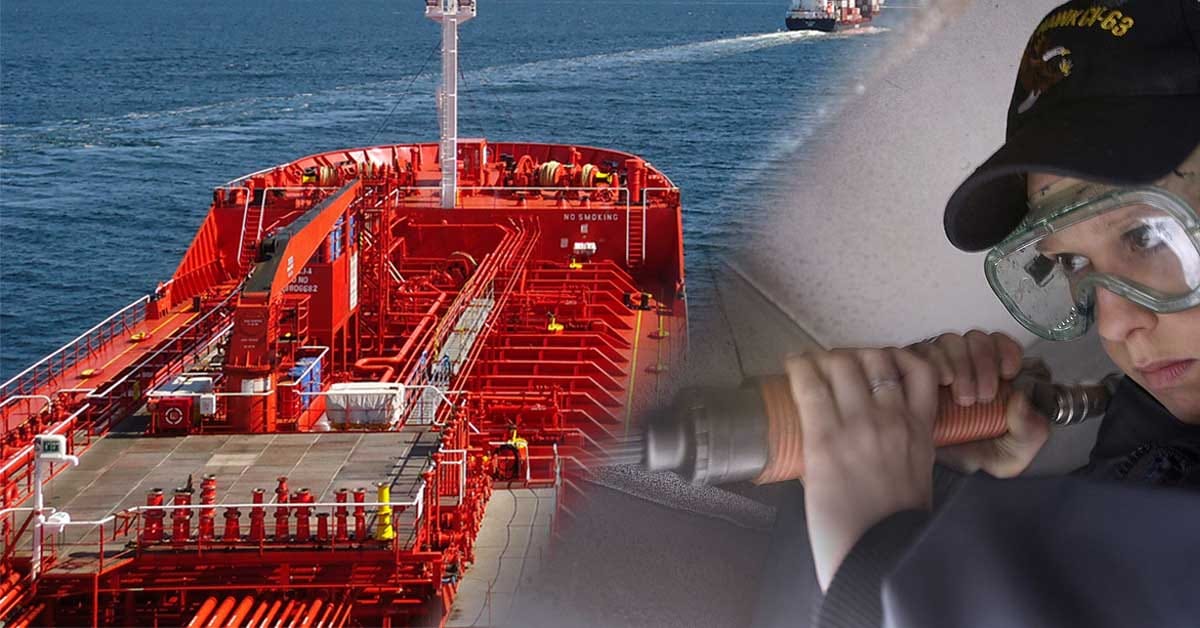 How Chipping and Painting is Made in a Tanker Ship