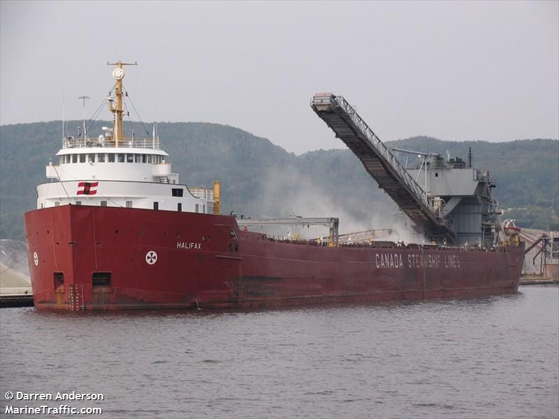 Self Discharging Bulker Laker Halifax. Image Source- Marine Traffic