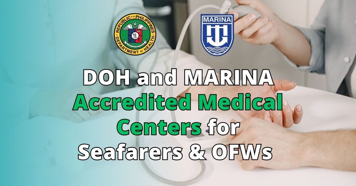 Accredited Medical Centers for Seamen & OFWs 2023