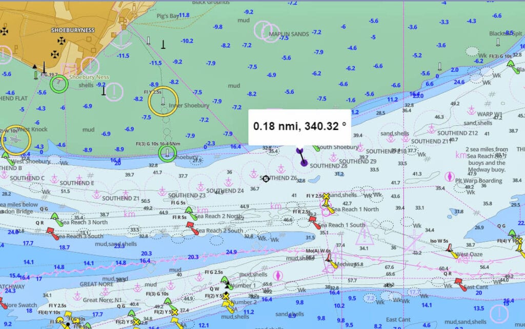 An anchorage area where the swinging circle is pre-determined on the chart.