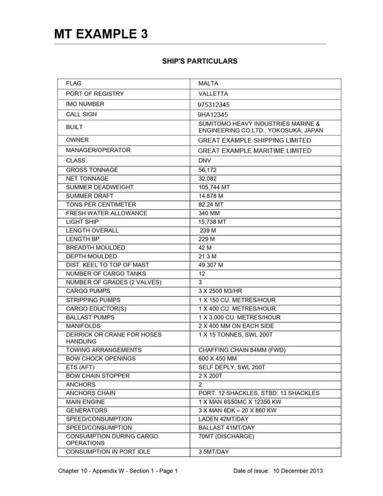 Basic info and engine/ machinery details - page 1.