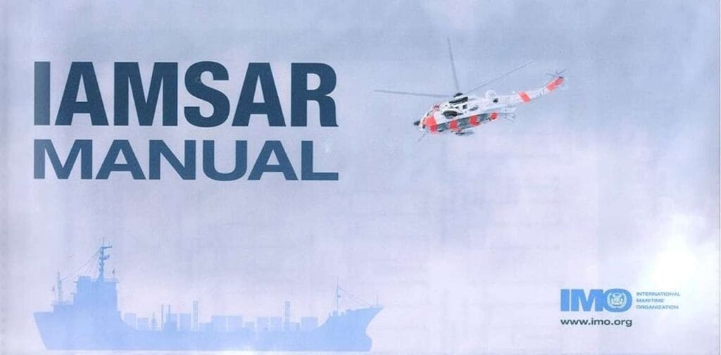 A Search and Rescue helicopter approaching a vessel.