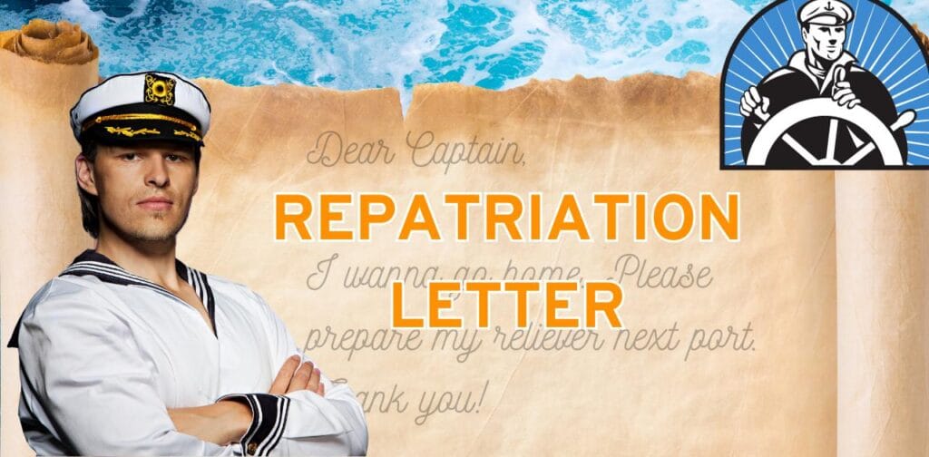 A repatriation letter of a seafarer reminding the captain to prepare his reliever at the end of his contract.