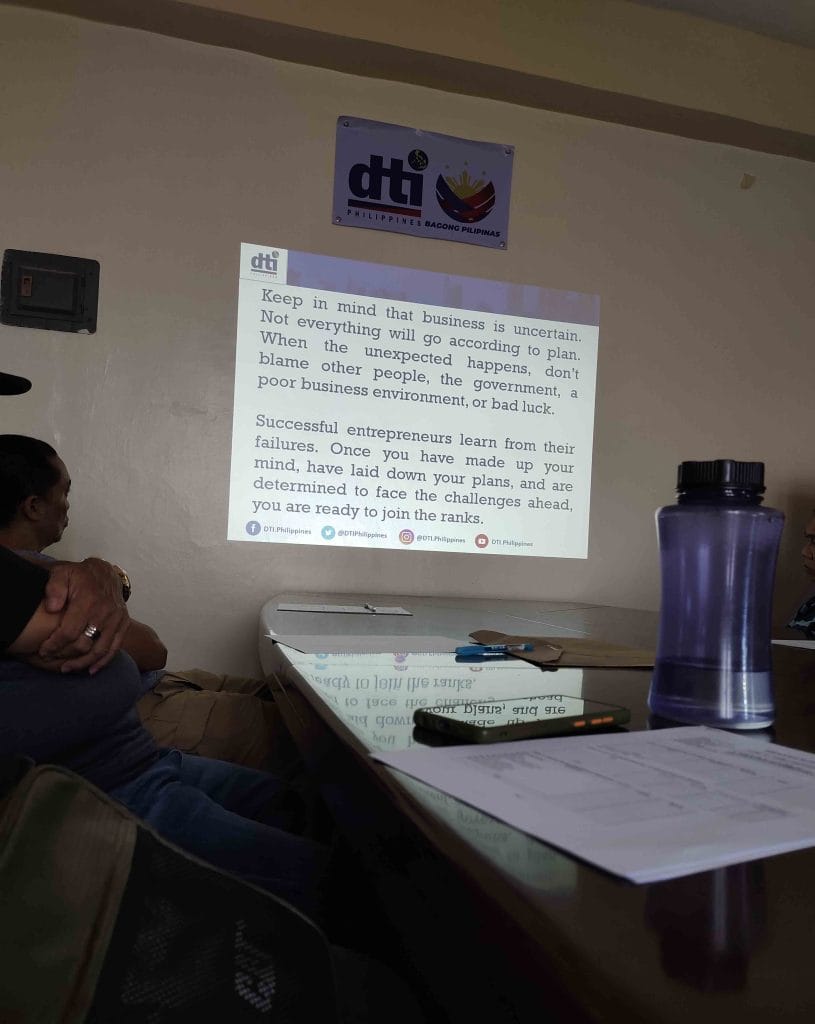 Seafarers abd OFWs attending DTI's entrepreneurial Seminar as part of OWWA's requirement.